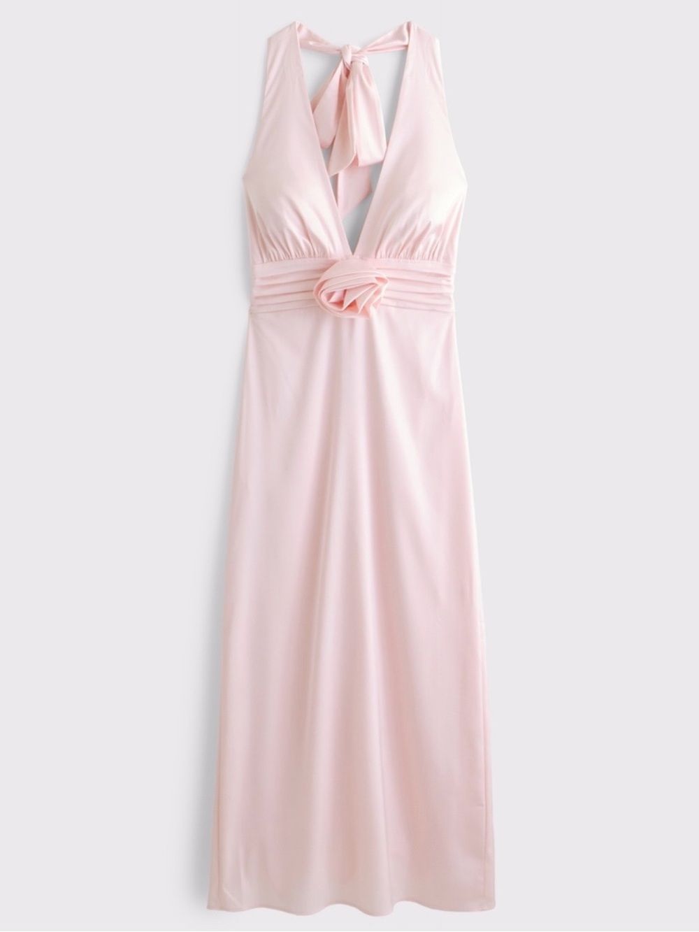 Abercrombie & Fitch Pale Pink Halter Maxi Dress